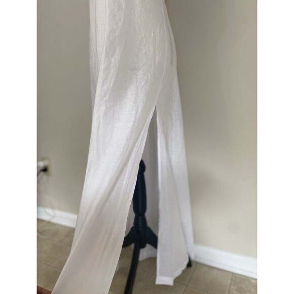 J Crew Cross Back Linen Cotton Beach Slip Maxi White Dress NWT Size S Small - Picture 5 of 7